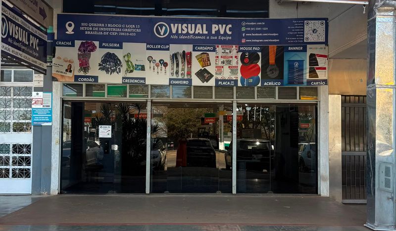 Fachada da Visual PVC no Setor de Indústrias Gráficas, em Brasília
